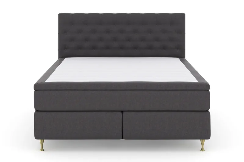 Select No 5 Kontinentalsäng 180x200 Fast/Medium Latex - Mörkgrå/Guld - Products - Möbler - Säng - Kontinentalsäng