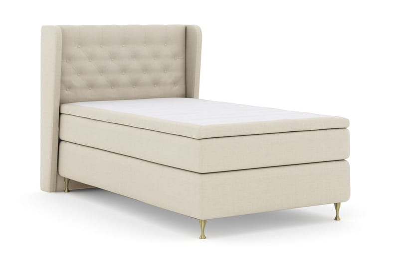 Select No 6 Komplett Sängpaket 120x200 Fast Memory/Pocket - Beige/Guld - Products - Möbler - Säng - Enkelsäng