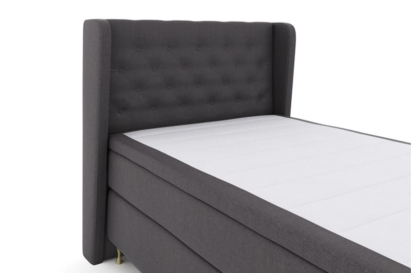 Select No 6 Komplett Sängpaket 120x200 Fast Memory/Pocket - Mörkgrå/Guld - Products - Möbler - Säng - Enkelsäng