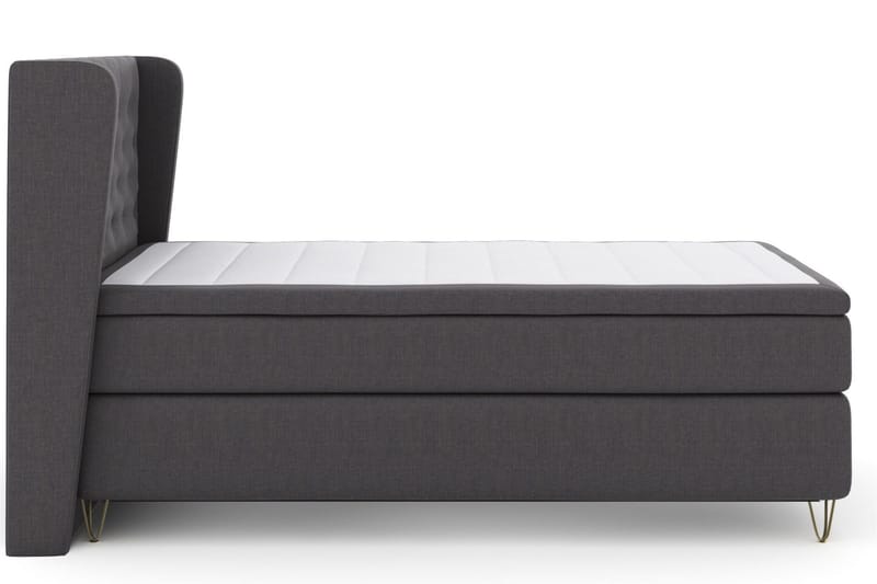 Select No 6 Komplett Sängpaket 120x200 Medium Memory/Pocket - Mörkgrå/Metall V-form - Products - Möbler - Säng - Enkelsäng