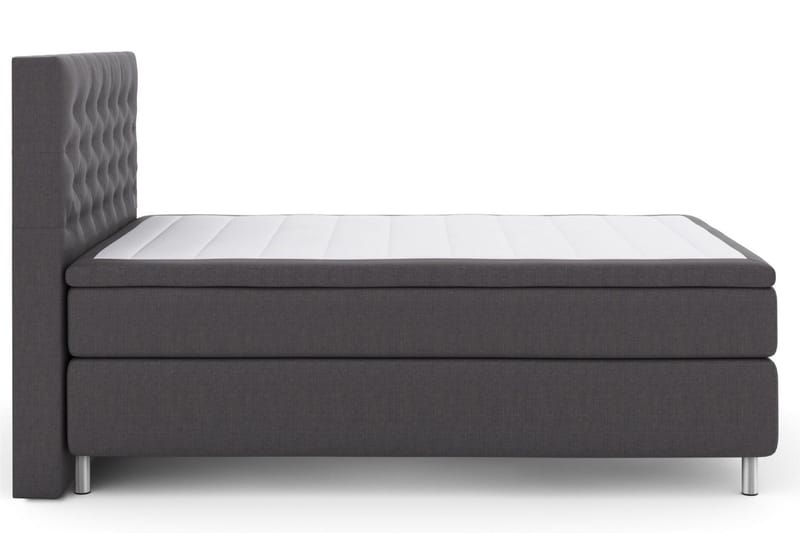 Select No 6 Komplett Sängpaket 140x200 F/M Latex/Memory, Mörkgrå/Metall