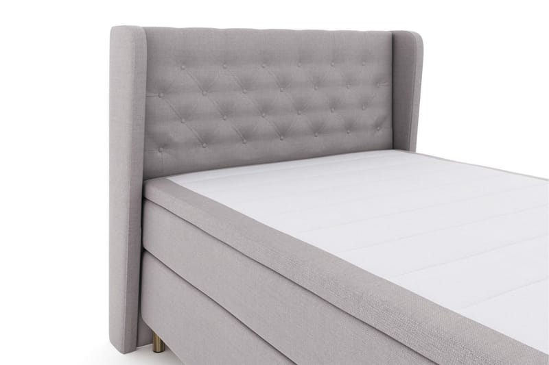 Select No 6 Komplett Sängpaket 140x200 F/M Memory/Pocket - Ljusgrå/Koppar - Products - Möbler - Säng - Kontinentalsäng