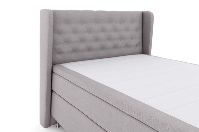 Select No 6 Komplett Sängpaket 140x200 Medium Latex/Memory - Ljusgrå/Silver - Products - Möbler - Säng - Kontinentalsäng