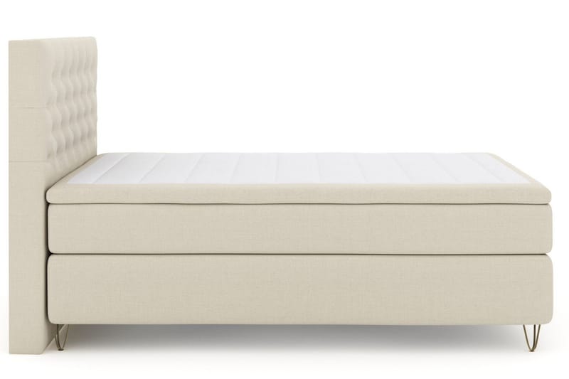 Select No 6 Komplett Sängpaket 140x200 Medium Watergel, Beige/Metall V-form