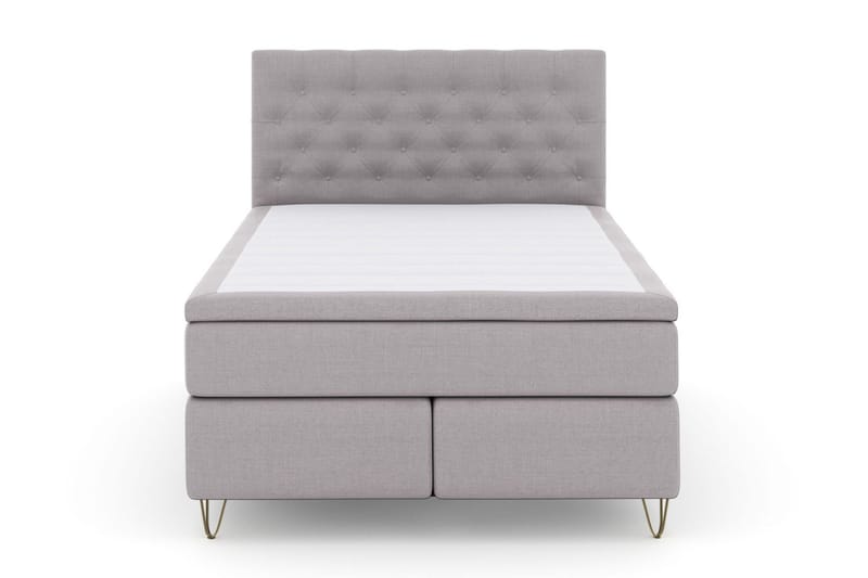Select No 6 Komplett Sängpaket 140x200 Medium Watergel - Ljusgrå/Metall V-form - Products - Möbler - Säng - Kontinentalsäng