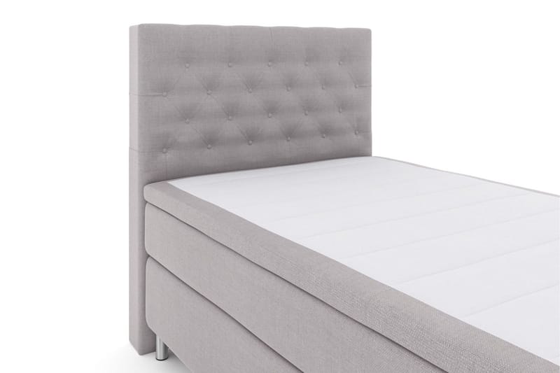 Select No 6 Kontinentalsäng 120x200 Fast Watergel - Ljusgrå/Metall - Products - Möbler - Säng - Enkelsäng