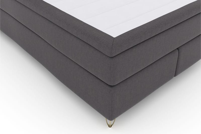 Select No 6 Kontinentalsäng 140x200 Fast Latex/Memory - Mörkgrå/Metall V-Form - Products - Möbler - Säng - Kontinentalsäng