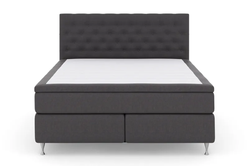 Select No 6 Kontinentalsäng 210x210 Fast/Medium Latex/Memory, Mörkgrå/Silver