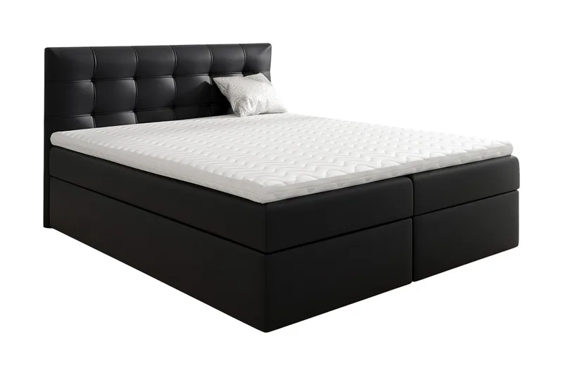 Skaftå Kontinentalsäng 120x200 Svart/Vit, Svart/Vit