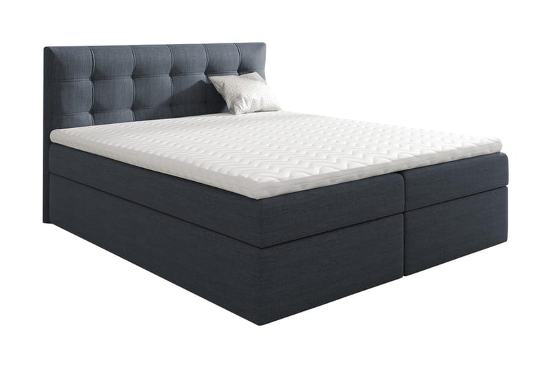 Skaftå Kontinentalsäng 180x200 Svart/Grå/Vit, Svart/Grå/Vit