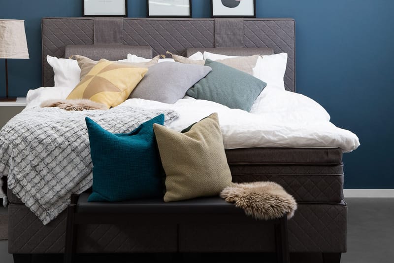 Sundborn Kontinentalsäng 160x200 cm - Grå - Products - Möbler - Säng - Kontinentalsäng