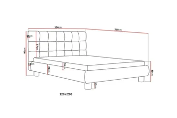 Teddy Komplett Sängpaket Sängram med Madrass 120x200 cm - Svart - Products - Möbler - Säng - Komplett sängpaket