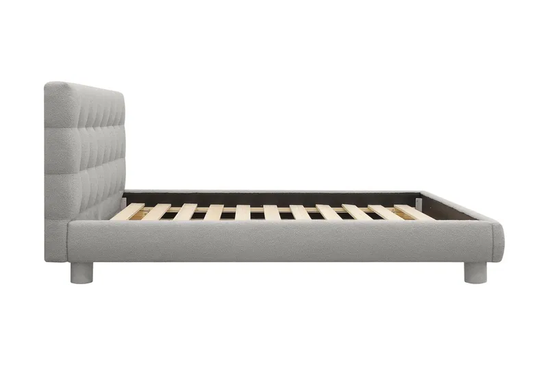 Teddy Komplett Sängpaket Sängram med Madrass 160x200 cm - Grå - Products - Möbler - Säng - Komplett sängpaket