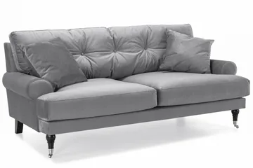 Andrew 2-sits Sammetssoffa - Ljusgrå - Products - Möbler - Soffa - 2 sits soffa