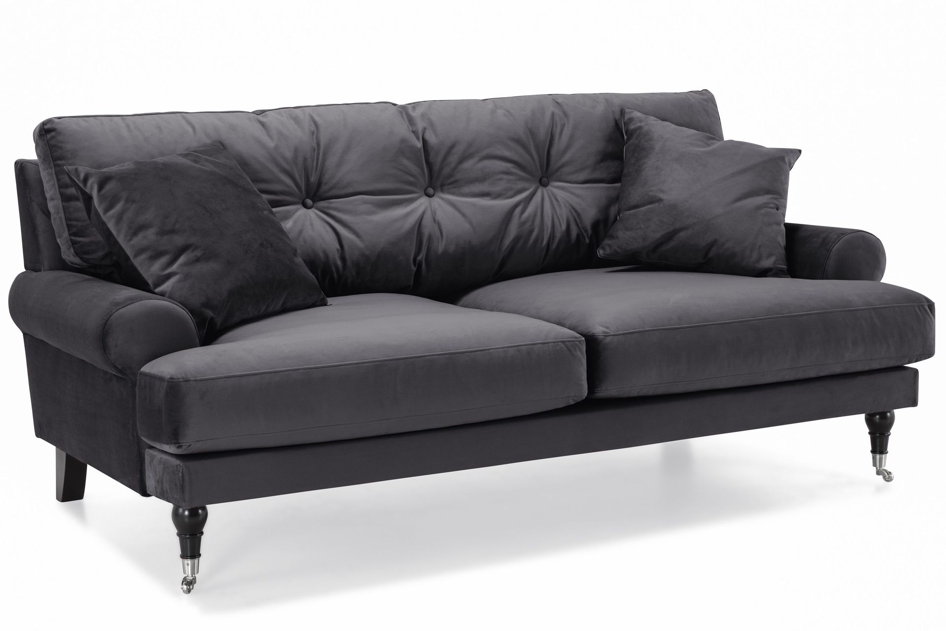 Andrew 2-sits Sammetssoffa - Mörkgrå - Products - Möbler - Soffa - 2 sits soffa