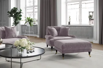 Andrew 3-sits Sammetssoffa - Lila - Products - Möbler - Soffa - 3 sits soffa
