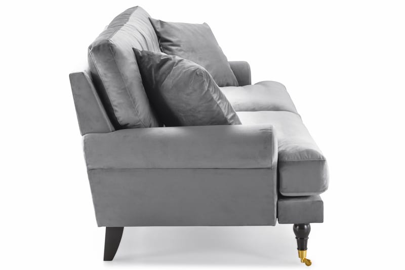 Andrew 3-sits Sammetssoffa - Ljusgrå - Products - Möbler - Soffa - 3 sits soffa