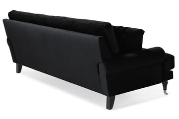 Andrew 3-sits Sammetssoffa - Svart - Products - Möbler - Soffa - 3 sits soffa