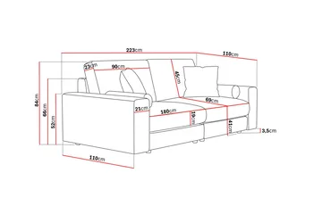 Arken Lyx 3-sits Djup Soffa i Manchester - Brun - Products - Möbler - Soffa - 3 sits soffa
