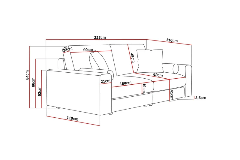 Arken Lyx 3-sits Djup Soffa i Tyg - Grön - Products - Möbler - Soffa - 3 sits soffa