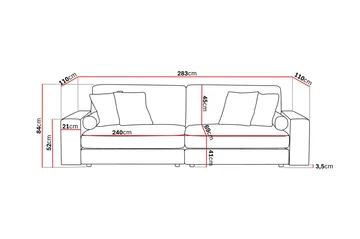 Arken Lyx 4-sits Djup Sammetssoffa - Beige - Products - Möbler - Soffa - Sammetssoffa