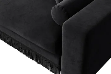 Arken Lyx 6-sits Vändbar L-formad Djup Divansoffa i Sammet - Svart - Products - Möbler - Soffa - Sammetssoffa