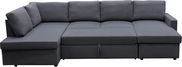 Bäddsoffa Tärnö U-modell - Mörkgrå - Products - Möbler - Soffa - Bäddsoffa - Bäddsoffa divan