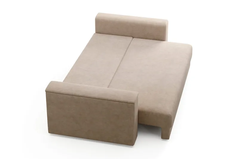 Bergen Djup 3-sits Bäddsoffa med förvaring - Beige - Products - Möbler - Soffa - Bäddsoffa - 3 sits bäddsoffa