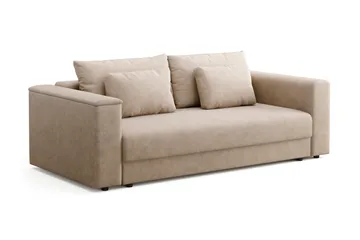Bergen Djup 3-sits Bäddsoffa med förvaring - Beige - Products - Möbler - Soffa - Bäddsoffa - 3 sits bäddsoffa