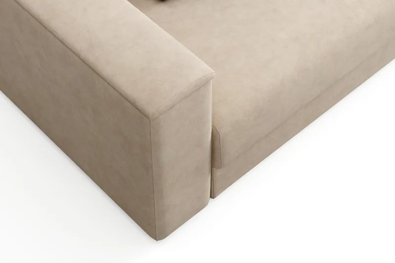 Bergen Djup 3-sits Bäddsoffa med förvaring - Beige - Products - Möbler - Soffa - Bäddsoffa - 3 sits bäddsoffa