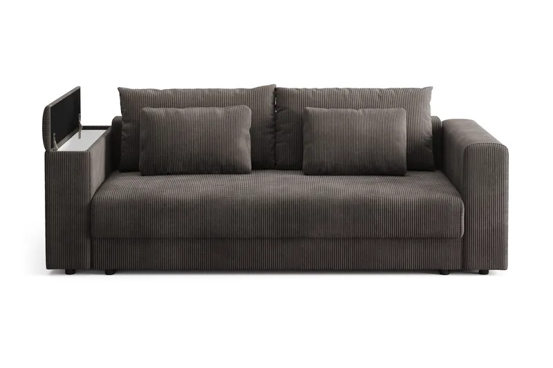 Bergen Djup 3-sits Bäddsoffa med förvaring - Brown - Products - Möbler - Soffa - Bäddsoffa - 3 sits bäddsoffa