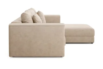 Bergen Djup 3-sits Bäddsoffa med vändbar divan och förvaring - Beige - Products - Möbler - Soffa - Bäddsoffa - Bäddsoffa divan