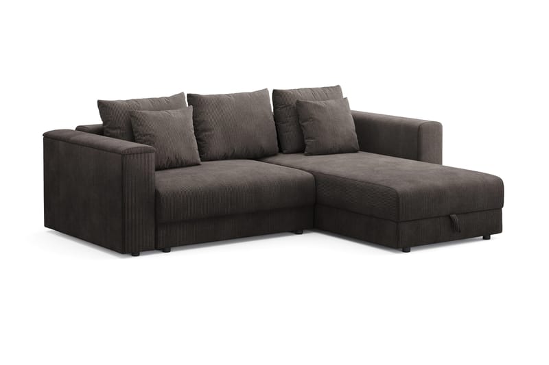 Bergen Djup 3-sits Bäddsoffa med vändbar divan och förvaring - Brown - Products - Möbler - Soffa - Bäddsoffa - Bäddsoffa divan