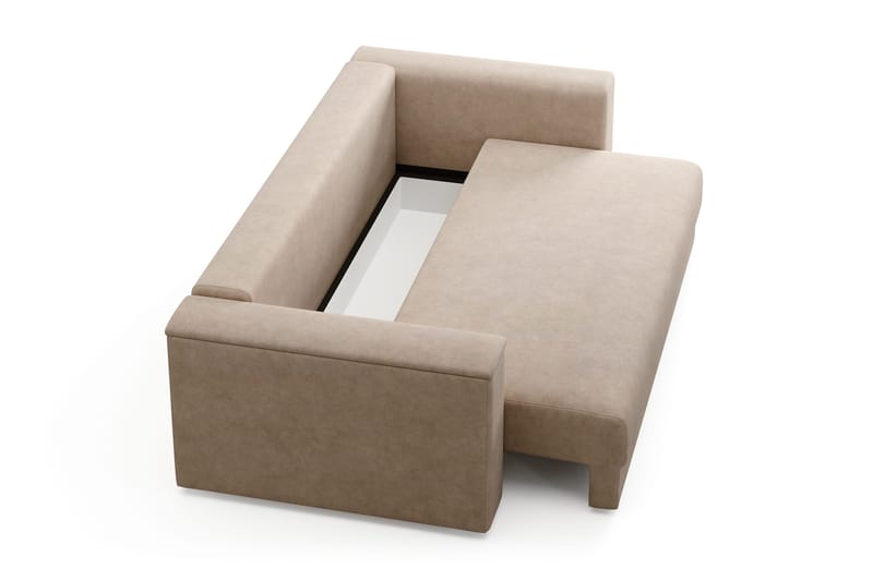 Bergen Extra djup 3-sits Bäddsoffa med Bäddmadrass i Latex och Tvättbar klädsel - Beige - Products - Möbler - Soffa - Bäddsoffa - 3 sits bäddsoffa