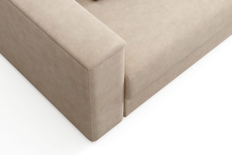 Bergen Extra djup 3-sits Bäddsoffa med Bäddmadrass i Latex och Tvättbar klädsel - Beige - Products - Möbler - Soffa - Bäddsoffa - 3 sits bäddsoffa