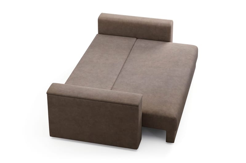 Bergen Extra djup 3-sits Bäddsoffa med Bäddmadrass i Polyesterskum och Tvättbar klädsel - Brun - Products - Möbler - Soffa - Bäddsoffa - 3 sits bäddsoffa