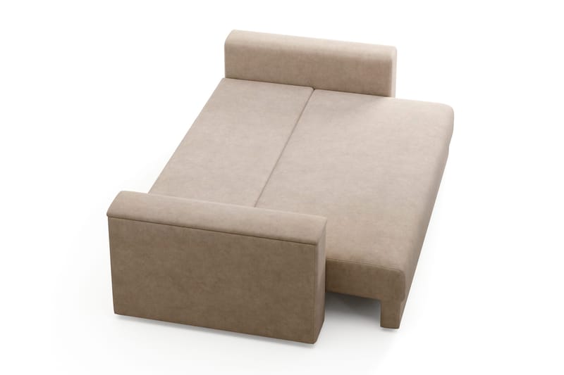 Bergen Extra djup 3-sits Bäddsoffa med Bäddmadrass i Polyesterskum Vändbar Sommar- & Vintersida och Tvättbar klädsel - Brun Tyg - Products - Möbler - Soffa - Bäddsoffa - 3 sits bäddsoffa