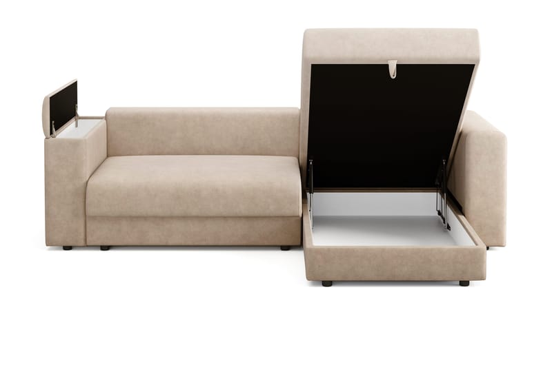 Bergen Extra djup 3-sits Bäddsoffa med Divan och Bäddmadrass i Polyesterskum Vändbar Sommar- & Vintersida och Tvättbar klädsel - Brun Tyg - Products - Möbler - Soffa - Bäddsoffa - Bäddsoffa divan