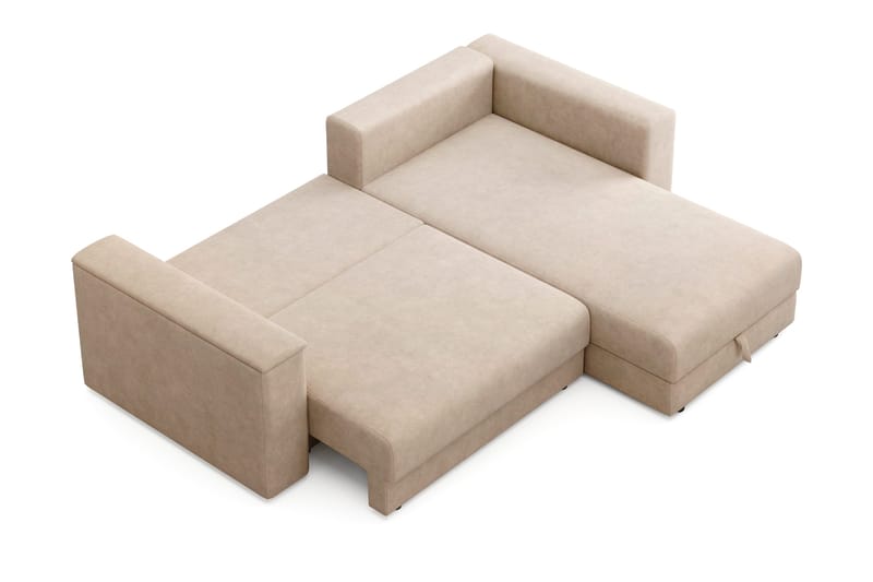 Bergen Extra djup 3-sits Bäddsoffa med Divan och Bäddmadrass i Polyesterskum Vändbar Sommar- & Vintersida och Tvättbar klädsel - Brun Tyg - Products - Möbler - Soffa - Bäddsoffa - Bäddsoffa divan