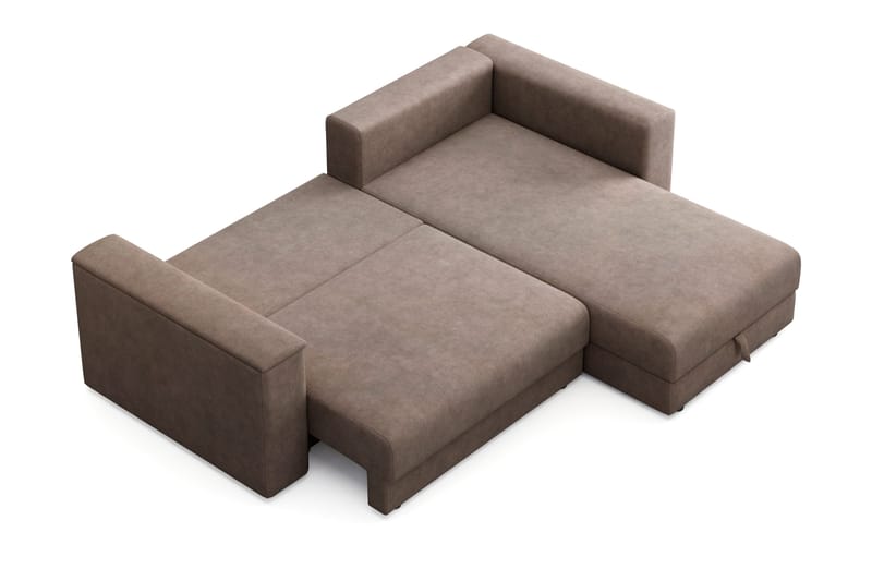 Bergen Extra djup 3-sits Bäddsoffa med Divan och Bäddmadrass i Polyesterskum och Tvättbar klädsel - Beige Tyg - Products - Möbler - Soffa - Bäddsoffa - Bäddsoffa divan