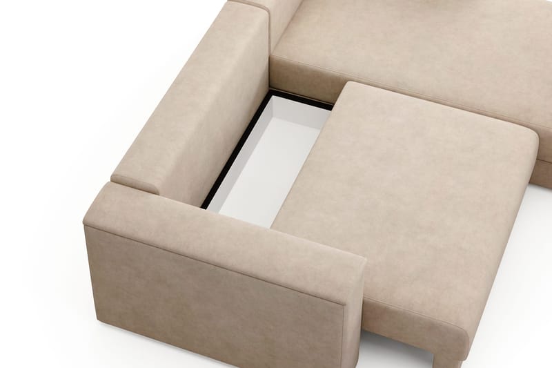 Bergen Extra djup 3-sits Bäddsoffa med Divan och Bäddmadrass i Polyesterskum Vändbar Sommar- & Vintersida och Tvättbar klädsel - Brun Tyg - Products - Möbler - Soffa - Bäddsoffa - Bäddsoffa divan