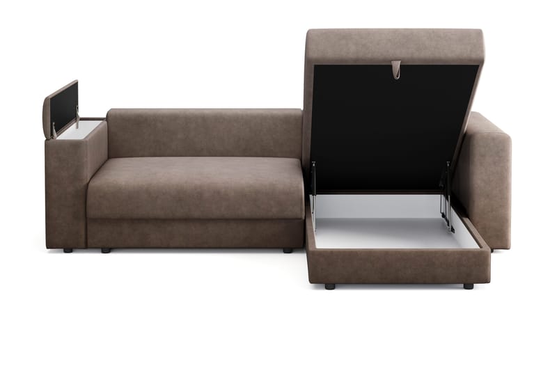 Bergen Extra djup 3-sits Bäddsoffa med Divan och Bäddmadrass i Polyesterskum och Tvättbar klädsel - Beige Tyg - Products - Möbler - Soffa - Bäddsoffa - Bäddsoffa divan
