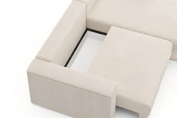 Bergen Extra Djup 3-sits Bäddsoffa med vändbar divan och förvaring i manchester - Beige - Products - Möbler - Soffa - Bäddsoffa - Bäddsoffa divan