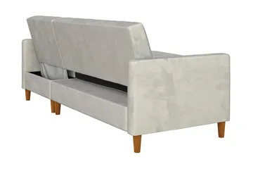 Celine 3-sits Divanbäddsoffa Sammet/Ljusgrå - Dorel Home - Products - Möbler - Soffa - Bäddsoffa - Bäddsoffa divan