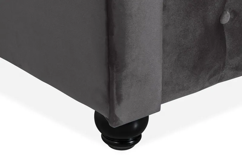 Chesterfield Deluxe 3-sits Framåtbäddad bäddsoffa i sammet - Mörkgrå Sammet - Products - Möbler - Soffa - Bäddsoffa - 3 sits bäddsoffa