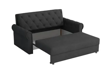 Denegal 2-sits liten bäddsoffa i Plysch - Grön - Products - Möbler - Soffa - Bäddsoffa - 2 sits bäddsoffa