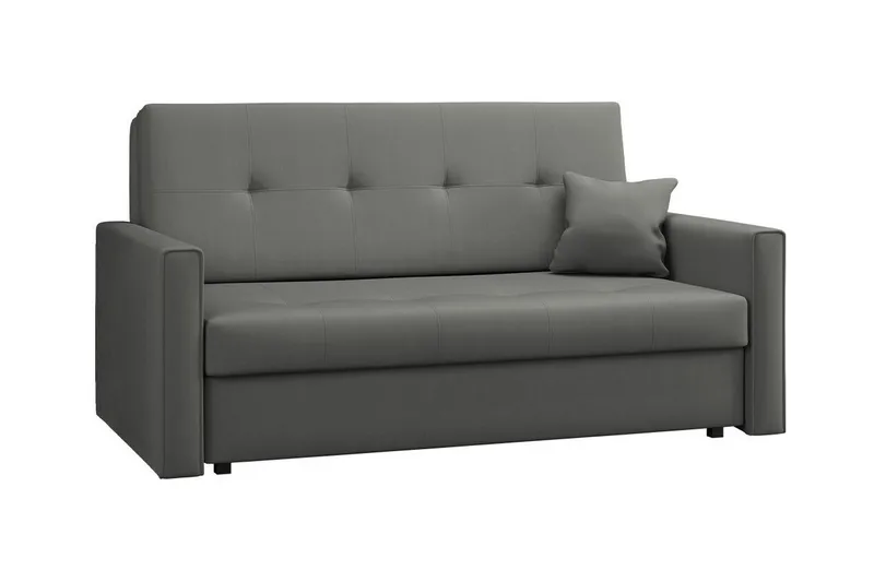 Denegal 2-sits liten bäddsoffa i Plysch, Grå