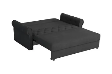 Denegal 2-sits liten bäddsoffa i Plysch - Grå - Products - Möbler - Soffa - Bäddsoffa - 2 sits bäddsoffa