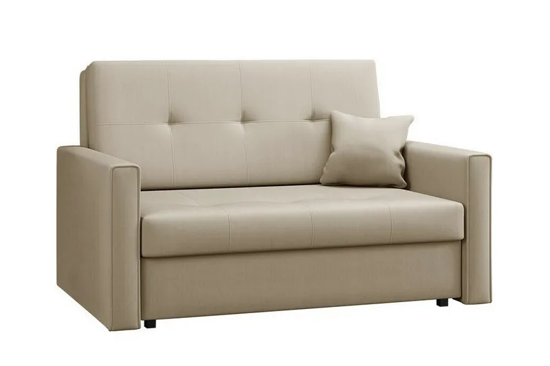 Denegal 2-sits liten bäddsoffa i Plysch, Beige