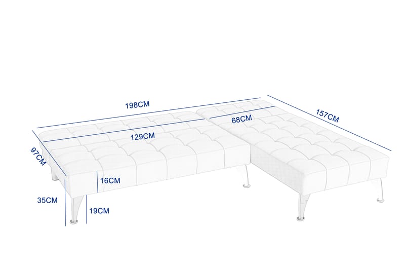 Divansoffa i grön sammet med bäddfunktion - grön - Products - Möbler - Soffa - Bäddsoffa - Bäddsoffa divan